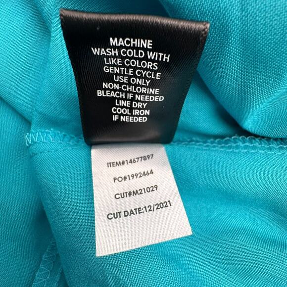 TORRID NWT Women's 2X Teal Blue Trapeze Tank Maxi Dress Adjustable Straps Seamed - Picture 7 of 9